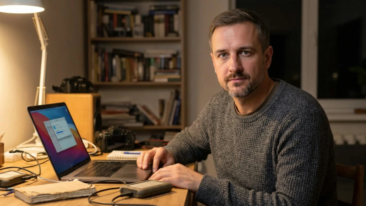Сергей Васильчук — фотограф из Киева копирует материал на два диска после съёмки